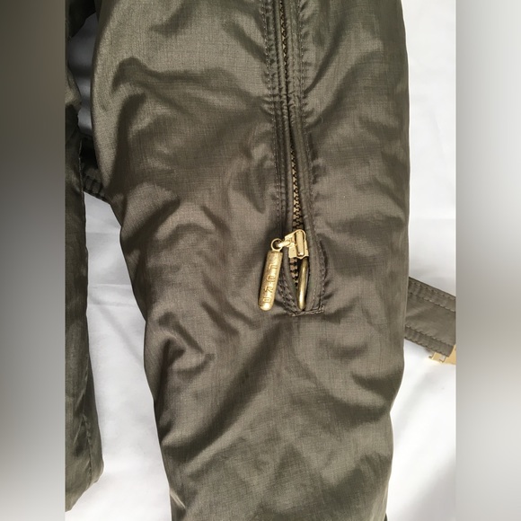 Y2k EUC Fera platinum bronze metallic Thermolite ski jacket with black faux fur - Picture 7 of 9